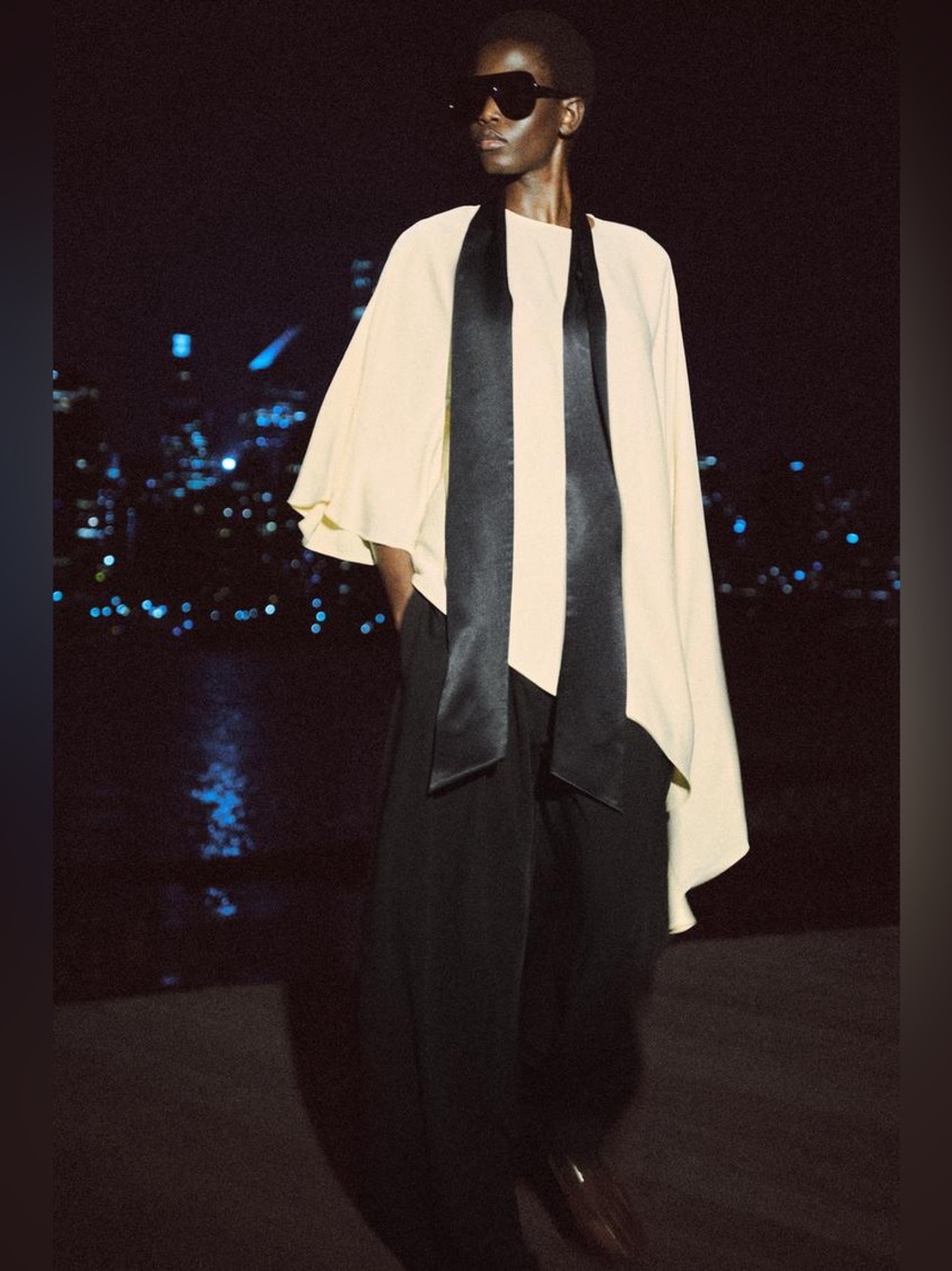 ZARA ZW COLLECTION ASYMMETRIC SCARF BLOUSE - Picture 5 of 15